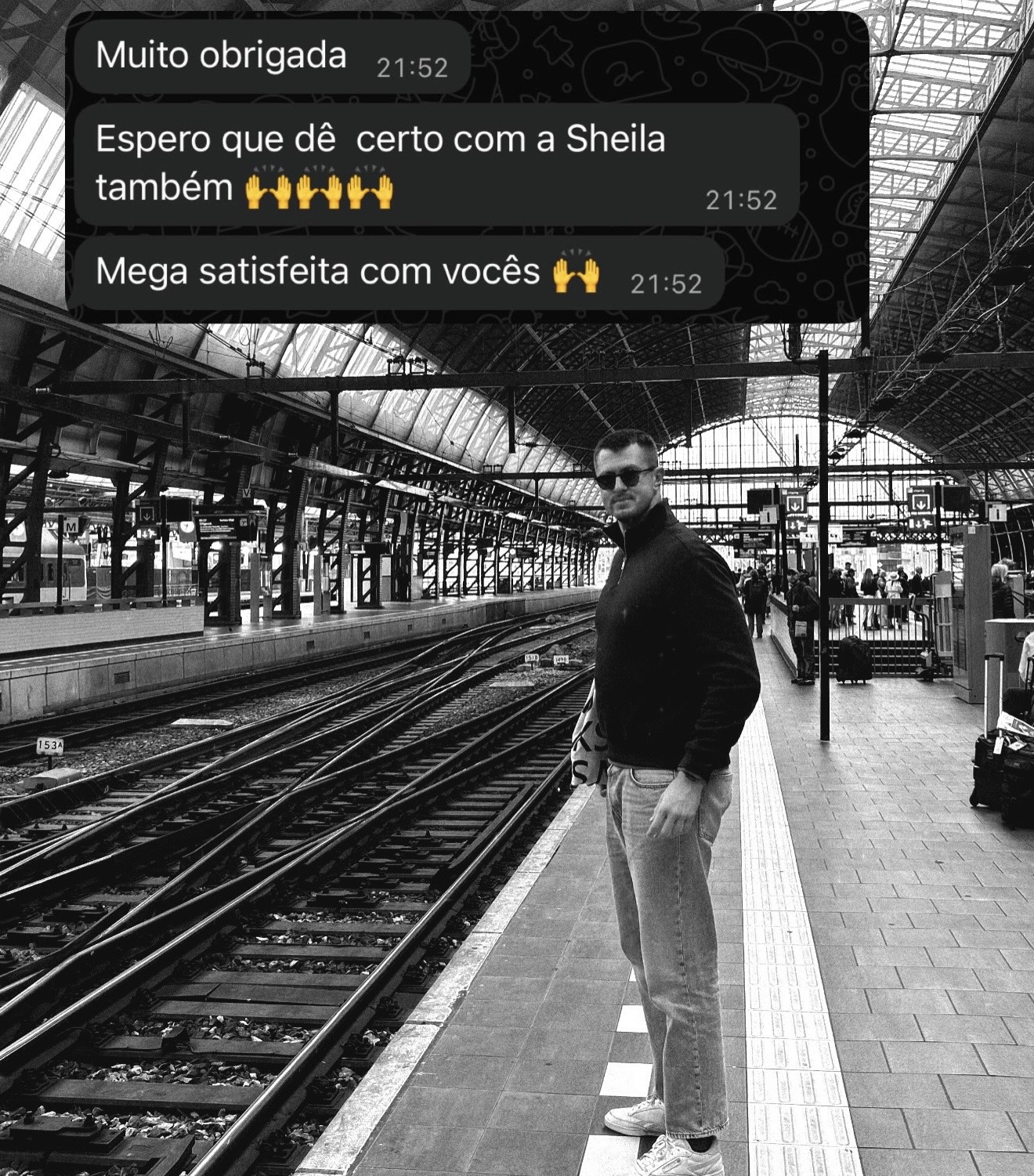 Mensagem de cliente atendido pelo Twelve